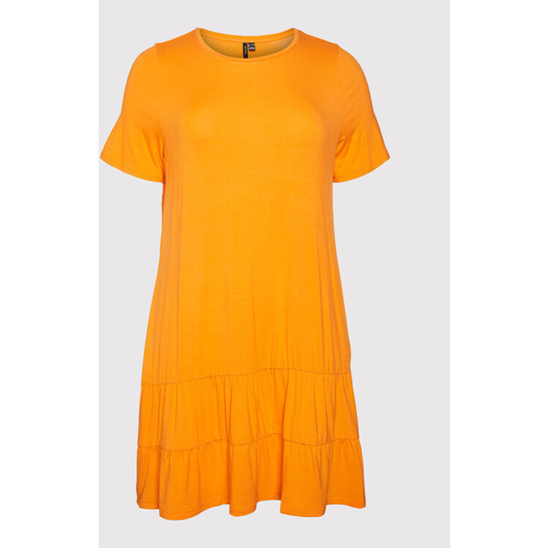 Vero Moda Curve Sukienka codzienna Hannah 10263960 Pomarańczowy Regular Fit