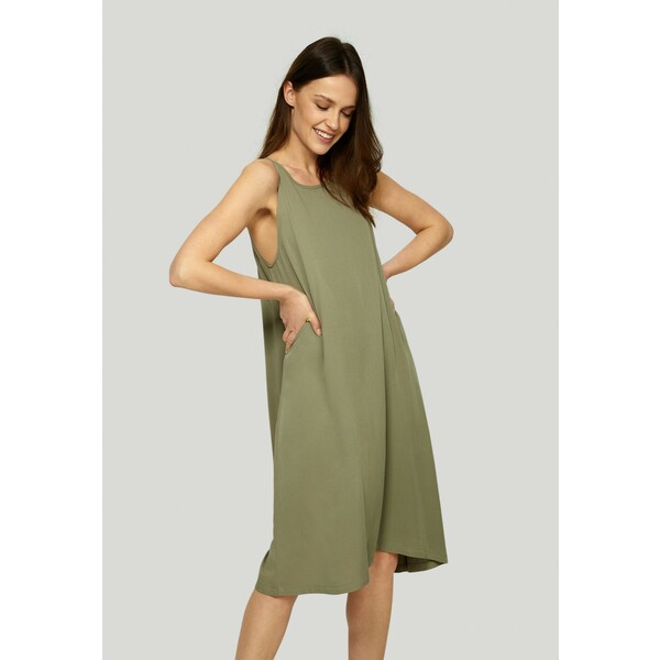 Greenpoint Sukienka letnia olive G0Y21C01X-N11
